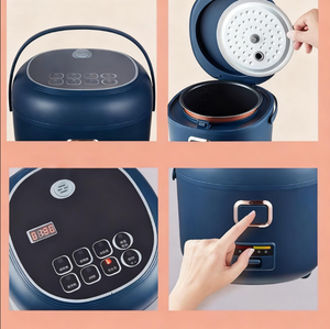 Mini-cuiseur à <span class=keywords><strong>riz</strong></span> électrique portable multifonctionnel <span class=keywords><strong>de</strong></span> 2 L en forme <span class=keywords><strong>de</strong></span> tambour, en plastique, pour voiture et maison, avec cuve antiadhésive, spatule et tasse doseuse - Product Image 5