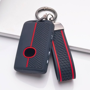 Housse de clé en silicone compatible avec Mazda 3 6 CX3 CX5 CX9 MX5 Miata, clé intelligente à 3 boutons (verrouillage, déverrouillage et fonction panique) - Product Image 5