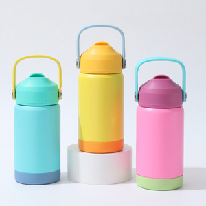 Custom Logo Stainless Steel 12oz Kids Water <strong>Bottle</strong> with Straw Lid Thermal Insulated <strong>Childrens</strong> Hot Water <strong>Bottle</strong> for School Sports - Product Image 1