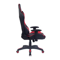 Chaise de Gamer Pivotante Extensible en Cuir PU Rouge au Design Moderne avec Structure en Acier