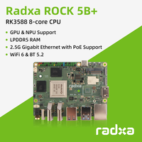 Radxa ROCK 5B+ RK3588, CPU de 8 Núcleos, Compatible con GPU y NPU, RAM LPDDR5 de 8K y WiFi 6, Computadora de Placa Única con GPU y Soporte para NPU