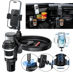 Porte-gobelet de <span class=keywords><strong>voiture</strong></span> 4-en-1 360° °   Support de téléphone rotatif pour <span class=keywords><strong>voiture</strong></span> avec 2 porte-gobelets – <span class=keywords><strong>Gadget</strong></span> <span class=keywords><strong>indispensable</strong></span> pour les voyages en <span class=keywords><strong>voiture</strong></span> et les road trips - Product Image 2
