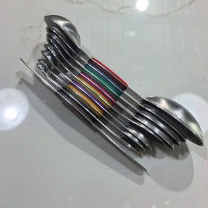 Stainless Steel Measuring Spoon Set 9 Piece Magnetic Double End With Graduations For Cooking Seasoning Storage - Product Image 2