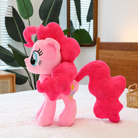 Peluche personnalisée en forme de petit cheval arc-en-ciel, en coton PP, anti-stress, poupée douce