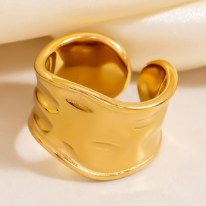 Stainless Steel <b>Ring</b> Geometric Shape Open Design Light Luxury Style Unisex Party Jewelry - Product Image 1