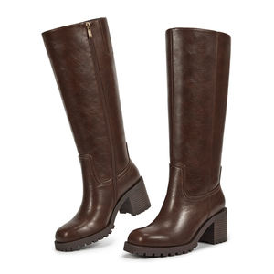 WETKISS <span class=keywords><strong>Bottes</strong></span> de motard pour femmes à talon épais personnalisées de grande taille <span class=keywords><strong>Bottes</strong></span> de motard à fermeture éclair pour filles <span class=keywords><strong>Bottes</strong></span> au genou <span class=keywords><strong>Bottes</strong></span> d'équitation pour femmes - Product Image 3