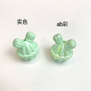 Acrylic Solid Color AB Rainbow <b>Bunny</b> Beads DIY Phone Strap Keychain Pendant <b>Accessories</b> Material Loose Beads - Product Image 5