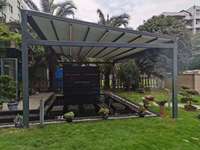 Auvent rétractable de jardin moderne en aluminium pour l'extérieur, livraison rapide, auvent de protection solaire pour la cour