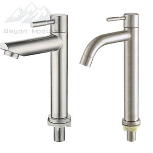 เวยอนก๊อกน้ำอ่างล้างหน้าสแตนเลสขัดเงา ด้ามจับเดี่ยว ปราศจากสารตะกั่ว ได้รับการรับรองมาตรฐาน CE CUPC รุ่น WM WF501 - Product Image 3
