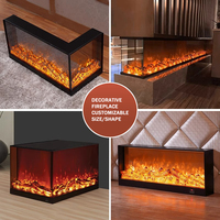 Cheminées électriques, chauffage intégré, cheminée électrique moderne avec télécommande, flamme LED décorative d'intérieur