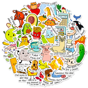 Custom Logo Promotional Cartoon Style Holographic Waterproof PVC UV Printed Scratch off Hot Stamped Stickers