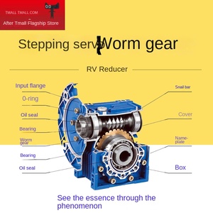 NMRV Brushless Motor Right Angle Reducer Magnet Construction Worm <b>Gear</b> <b>Box</b> Small Size D110BLD2000-310A-30S/RV075-60' NMRV Turbin - Product Image 2