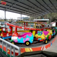 Manèges pour enfants Kiddie Track Car Rides, carrosserie en fibre de verre haute résistance, design personnalisé pour centres commerciaux, stations touristiques et parcs d'attractions