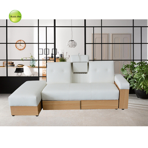 Sofá Cama Modular de Tela Plegable para Sala de Estar con Estructura de Madera Moderna para Uso en Hoteles y Dormitorios Modelo 160 - Product Image 2