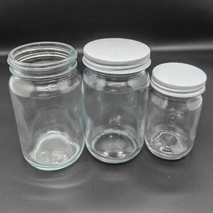 Nhà Máy Đóng Gói Rỗng Trong Suốt <span class=keywords><strong>8</strong></span> <span class=keywords><strong>Oz</strong></span> 16Oz Miệng Rộng Thủy Tinh Thực Phẩm Lưu Trữ <span class=keywords><strong>Mason</strong></span> Lọ Có Nắp Đậy Cho Nhà Bếp - Product Image 4