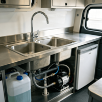 Camion de restauration électrique prêt pour les panneaux solaires, durable et écologique pour les organisateurs d'événements respectueux de l'environnement
