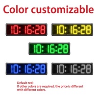 Logo personnalisé couleur grand 6 pouces simple face étanche LED chronomètre horloge de course numérique compte à rebours minuterie Marathon