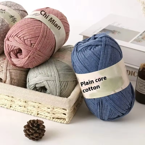 Vòng quay Melange và tự làm phong cách nhuộm may đan dệt bông polyester Crochet T-Shirt sợi - Product Image 1