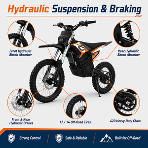 Motocicleta Todoterreno Dirt Bik Extreme Sports, Potente, 72V 25AH - Product Image 3