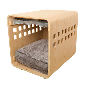 Villa pour animaux de compagnie pliable de <span class=keywords><strong>grande</strong></span> <span class=keywords><strong>taille</strong></span> écologique, chenil pour <span class=keywords><strong>chien</strong></span> et chat, niche pour lapin, tente <span class=keywords><strong>tipi</strong></span> avec lit de maternité, tout en bois - Product Image 4