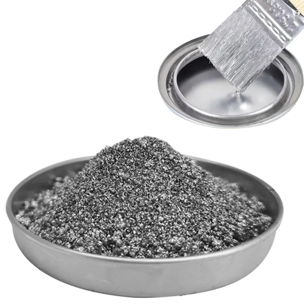 Revestimento industrial de pasta de prata e alumínio com efeito galvanoplastia