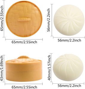Jouet Kawaii Surprise Sourire Boîte Mystère Colorée Virale Géante Scintillante Mini Dumpling Squishy - Product Image 2