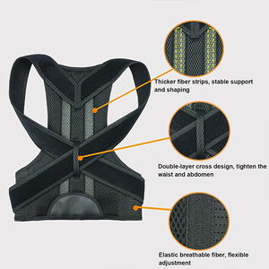 Correcteur de posture ajustable en tissu maillé avec <span class=keywords><strong>soutien</strong></span> dorsal pour adultes - Product Image 3