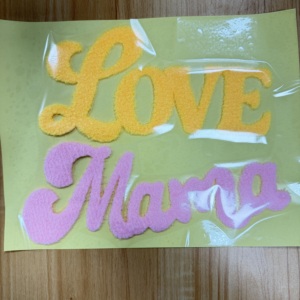 NEW Day Holiday Logo Custom Wholesale <strong>Mama</strong> Chenille Fur Fluffy Patch Dtf Heat Transfer Fluffy Patches Iron on for Clothes <strong>Hoodie</strong> - Product Image 6