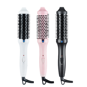 Pliable Cheveux Bigoudi Brosse Droite <span class=keywords><strong>Curl</strong></span> Fer À Friser Perm Cheveux Peigne Poire Fleur Électrique Ronde Brosse Bouton Intérieur Frange - Product Image 6