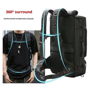 Mochila <span class=keywords><strong>de</strong></span> <span class=keywords><strong>viaje</strong></span> HESHI <span class=keywords><strong>de</strong></span> <span class=keywords><strong>70</strong></span> <span class=keywords><strong>litros</strong></span> para hombre, mochila <span class=keywords><strong>de</strong></span> <span class=keywords><strong>viaje</strong></span> <span class=keywords><strong>de</strong></span> gran capacidad, estilo informal, diseño geométrico, gran <span class=keywords><strong>bolsa</strong></span> escolar y <span class=keywords><strong>de</strong></span> equipaje <span class=keywords><strong>de</strong></span> mano - Product Image 1