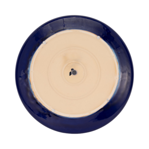 Vaso in Ceramica Largo con Smalto Blu per Uso Interno ed Esterno, Decorativo per Piante Succulente - Product Image 5