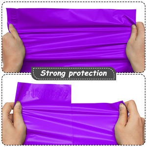100 упаковка Фиолетовый 10x13 дюймов водонепроницаемый поли Mailers 2 Mil экологически чистый сильный клей для одежды для малого бизнеса доставка - Product Image 3