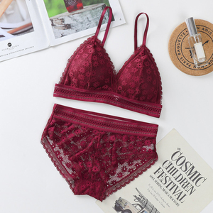 Di alta Qualità Della Biancheria Intima Sexy Imbottito <span class=keywords><strong>In</strong></span> <span class=keywords><strong>Pizzo</strong></span> <span class=keywords><strong>Triangolo</strong></span> Delle Signore Reggiseni e Mutandine - Product Image 4