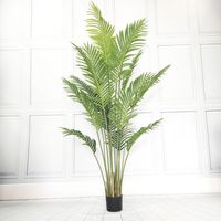 Vente en gros de faux arbre en plastique Dypsis Lutescens bonsaï pour décoration d'intérieur, palmier artificiel