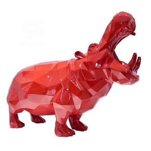 Centro Comercial decoración de alta calidad de fibra de vidrio de la geometría <span class=keywords><strong>Animal</strong></span> <span class=keywords><strong>Toro</strong></span> escultura de la resina - Product Image 2