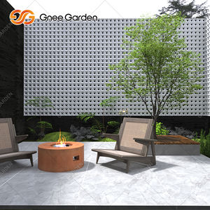 Fogata de gas de lujo para exteriores con fuente de agua Gas natural y combustible de leña hecho de acero Corten - Product Image 1