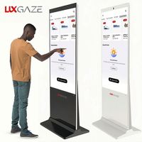 LuxGaze 55 pulgadas de pie interior Android Vertical Lcd tótem pantalla de vídeo pantalla táctil señalización Digital quiosco de publicidad
