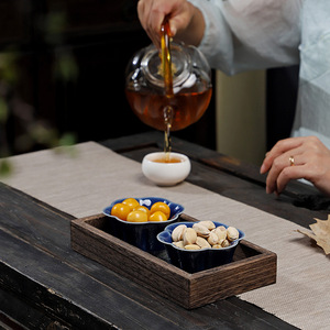 Plato de cerámica para frutas, diseño de flor de cerezo, tazón pequeño para aperitivos, postres, té, condimentos, para servir en fiestas. - Product Image 4