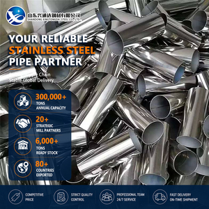 ISO Certified 301 304 Polished 219.1mm x 8mm Sch40 Pickled ASTM A269 Stainless Steel Pipe for Irrigation System - Product Image 1