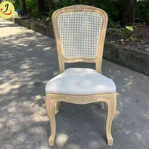 Dossier en rotin Résine grain de bois <span class=keywords><strong>Royal</strong></span> Louis Chaise Hôtel Banquet Chaise d'événement avec coussin de siège - Product Image 1