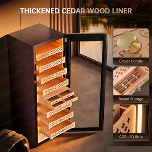 Nouveau CIGARLOONG C8, armoire à cigares avec intérieur entièrement en cèdre espagnol, humidité constante, humidor intelligent pour les amateurs de cigares - Product Image 5