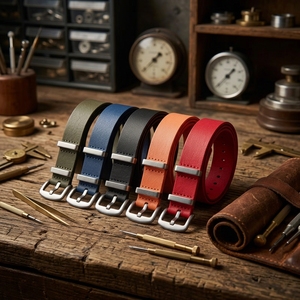Bracelet de montre en nylon de haute qualité avec boucle en acier inoxydable lisse et souple de 1,4 mm d'épaisseur, 18-24 mm, réglable, livraison rapide - Product Image 4
