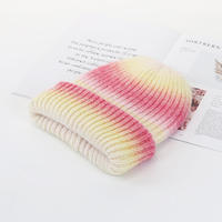 Bonnet en laine mélangée fabriqué, chaud pour l'hiver, unisexe, personnalisable, tie-dye, tricoté pour femme