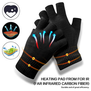 Gants à tricoter demi-doigts chauffants USB avec design lavable <span class=keywords><strong>pour</strong></span> les activités <span class=keywords><strong>de</strong></span> plein air comme le <span class=keywords><strong>ski</strong></span> <span class=keywords><strong>de</strong></span> <span class=keywords><strong>fond</strong></span> - Product Image 4