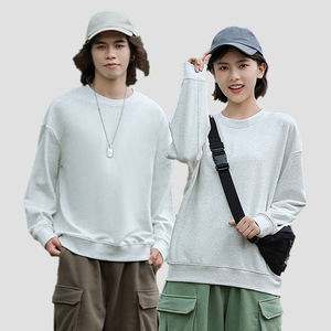 Venta al por mayor de alta calidad logotipo personalizado ligero 330g felpa Casual Color sólido sudadera ejercicio al aire libre suéter de cuello redondo - Product Image 2