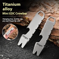 Mini ouvre-bouteille léger en alliage de titane pied de biche accessoire personnalisé pour le camping et la randonnée pour les ornements suspendus
