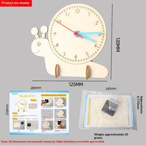 <span class=keywords><strong>Reloj</strong></span> de Madera con Forma de Planta, Creativo, Hecho a Mano, Modelo de Enseñanza de Ciencias para Niños, para <span class=keywords><strong>Aprender</strong></span> a Ver las Horas, Manualidades Pequeñas - Product Image 3