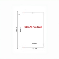 Porte-badge en PVC transparent A6 avec cordon, étui vertical et horizontal pour cartes de visite pour événements