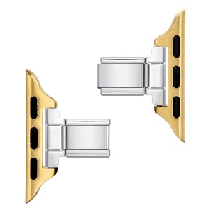 Wholesale Stainless Steel Watch Link Connector Italian Charms <b>Bracelet</b> Adjustable <b>Silver</b> Italian Charm Watch Connector - Product Image 2