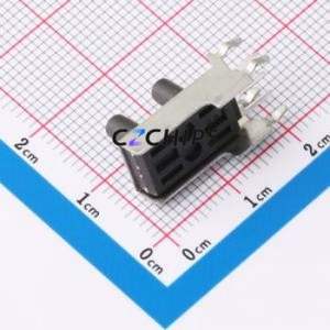 TC-1125-A10-B10.0-250 Tactile Switch Through hole-3P,8.6x16.2mm Switch Round Button 2.5N Right Angle Insert With Bracket - Product Image 2